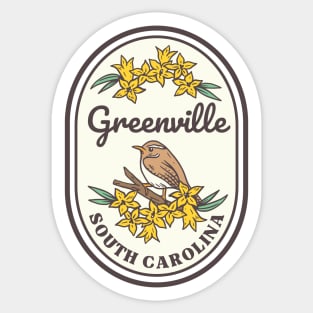 Greenville South Carolina Wren SC Tourist Souvenir Sticker